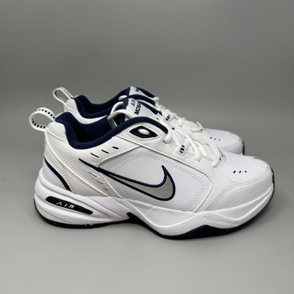 Nike Mens Air Monarch  415445-102 White Blue Casual Shoes Sneakers Size 7.5